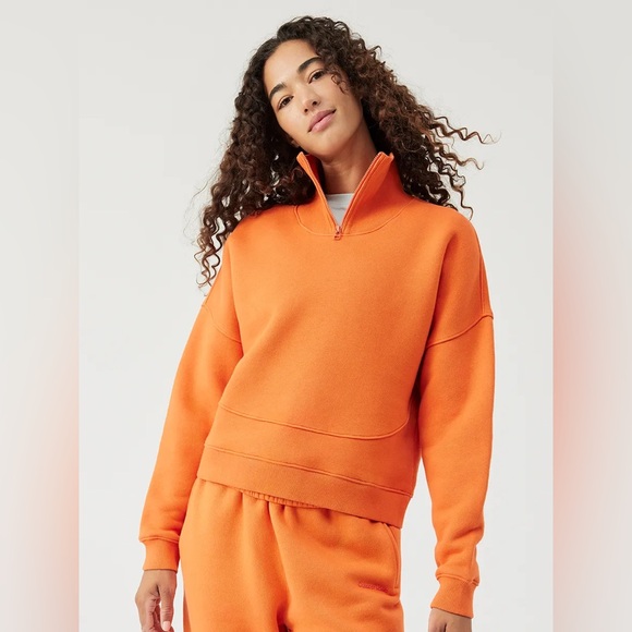 Outdoor Voices Tops - Outdoor Voices Nimbus 1/4 Zip Sweatshirt Orange Half-Zip Women's Hoodie Medium